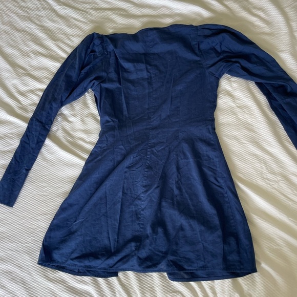 WeWoreWhat Blanca Blue wrap mini dress - Picture 10 of 11